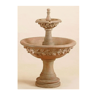 Sorrento Lemon Two Tier Cast Stone Outdoor Fountain Fountain Tuscan